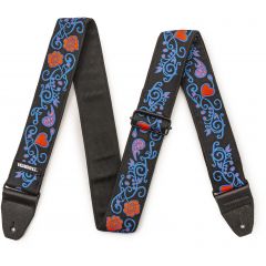 Dunlop Jimi Hendrix Blacklight Monterey Blue Strap - Vue 2