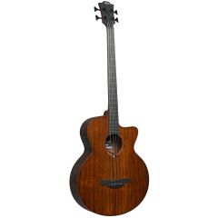 Lâg Basse Acoustique Fretless Jumbo Pan Coupé Electro, avec housse - Vue 2