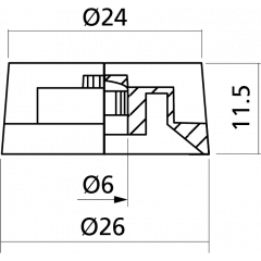 Yellow Parts Boutons de potentiomètre type Les Paul® noir - lot de 2 - Vue 2