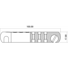 Yellow Parts Cordier et inserts type Les Paul® chrome - Vue 2