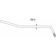 Yellow Parts Tige vibrato à vis chrome - Vue 2