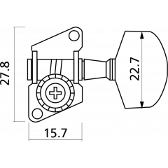 Yellow Parts Mécaniques ind. chromées double trou - lot de 6 (3+3) - Vue 2