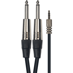 Yellow Cable Cordon 1 jack stéréo 3.5 mm 2 jack  3 m - Vue 1