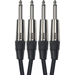 Yellow Cable Cordon 2 jack 2 jack 3 m - Vue 1