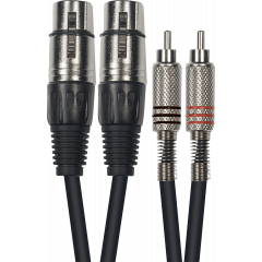 Yellow Cable Cordon 2 xlr fem. 2 rca 3 m - Vue 1