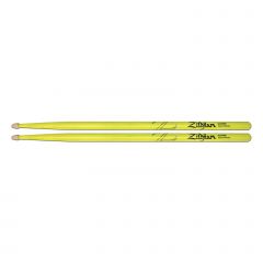 Zildjian 5A neon jaune American Classic hickory - Vue 1