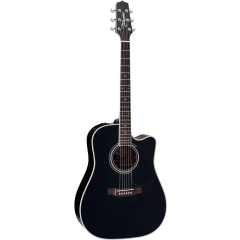 Takamine EF341SC Dreadnought, cutaway électro-acoustique, Black - Vue 1