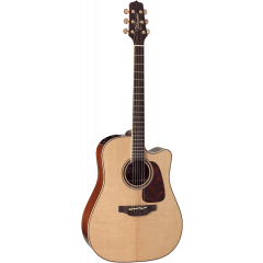 Takamine P4DC Dreadnought, cutaway électro-acoustique, Natural Gloss - Vue 1