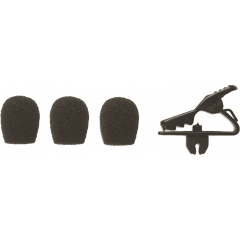 Shure RPM153B Pack de 3 bonnettes noires et pince micro pour MX153 - Vue 1