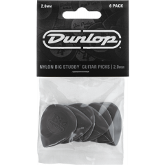 Dunlop Nylon Big Stubby 2,00mm sachet de 6 - Vue 1