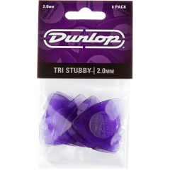 Dunlop Stubby Tri 2,00mm sachet de 6 - Vue 1
