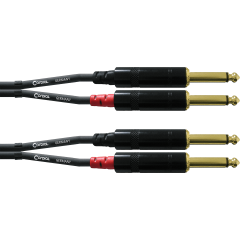 Cordial Câble audio double jack mono 1,5 m - Vue 1