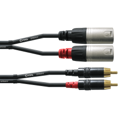 Cordial Câble audio double XLR mâle/Rca 3 m - Vue 1