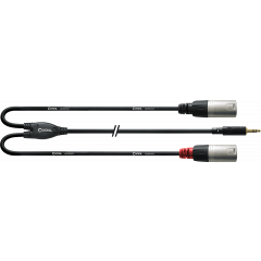 Cordial Câble Y bretelle minijack stéréo/2 XLR mâle 3 m - Vue 1