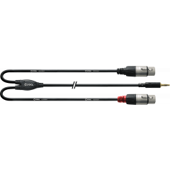 Cordial Câble Y bretelle minijack stéréo/2 XLR femelles longs 3 m - Vue 1