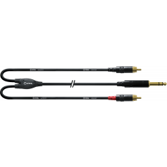 Cordial Câble Y bretelle jack stéréo/2 Rca 90 cm - Vue 1