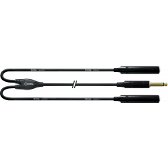 Cordial Câble Y bretelle jack mono mâle/2 jack mono femelles 30 cm - Vue 1