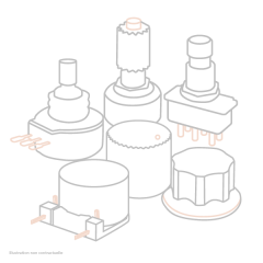 Allen & Heath Bouton de potentiomètre eq. master aux noir/argent pour XONE92 - Vue 1