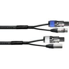 Cordial Câble DMX XLR 3 points + PowerCON 10 m - Vue 1