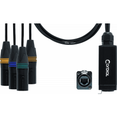 Cordial Adaptateur DMX - RJ45 4 XLR mâles 5 points 70 cm - Vue 1