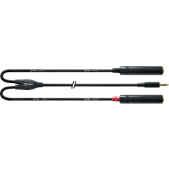 Cordial Câble Y bretelle minijack stéréo/2 jack femelles 30 cm - Vue 1