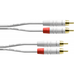 Cordial Câble audio double RCA 3 m blanc - Vue 1