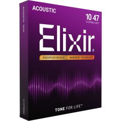 Elixir 16152 Nanoweb Phosphore Bronze 12 cordes Light 10-47 - Vue 1