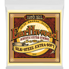 Ernie Ball Earthwood 80/20 bronze extra soft - silk&steel 10-50 - Vue 1