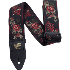 Ernie Ball Sangle jacquard red rose - Vue 1