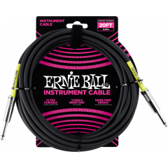 Ernie Ball Cables instrument classic jack/jack 6m noir - Vue 1