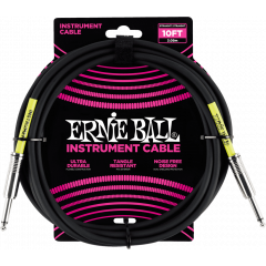 Ernie Ball Cables instrument classic jack/jack 3m noir - Vue 1