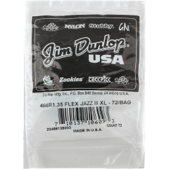 Dunlop Tortex Flex Jazz III XL 1,35mm sachet de 72 - Vue 1