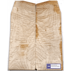 Lutherie Erable - 4A circular flamed maple 530x190x30x2 - Vue 1