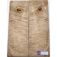 Lutherie Erable - 4A circular flamed maple 530x190x30x2 - Vue 1
