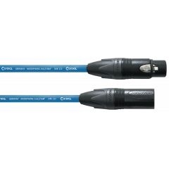 Cordial Câble micro XLR 5 m bleu - Vue 1