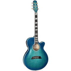 Takamine TSP178AC Thinline FXC, cutaway électro-acoustique, See-Thru Blue Burst - Vue 1