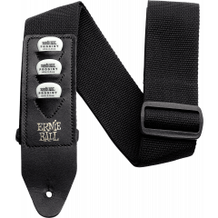 Ernie Ball Sangle pickholder noire - Vue 1