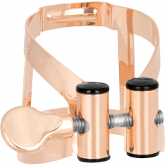 Vandoren Ligature M/O or rose clarinette basse + couvre-bec plastique - Vue 1