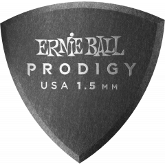 Ernie Ball Médiators prodigy sachet de 6 noir bouclier 1,5mm - Vue 1