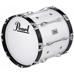 Pearl Grosse caisse marching Competitor 16x14" Pure White - Vue 1