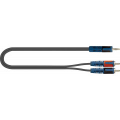 Quiklok Câble audio minijack stéréo - 2 x RCA 5 m - Vue 1