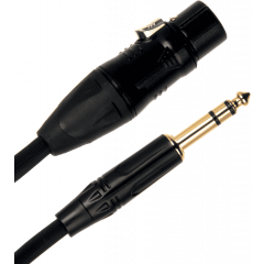 Quiklok Câble microphone XLR femelle - jack stéréo 3 m - Vue 1
