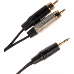 Quiklok Câble audio minijack stéréo - 2 x RCA 3 m - Vue 1