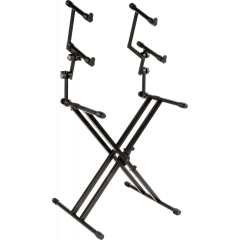 Quiklok QL/623 stand clavier X double "Performer" avec trois niveaux - Vue 1