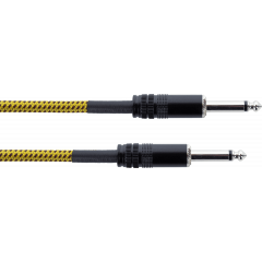 Cordial Câble guitare jack 3 m tweed jaune - Vue 1