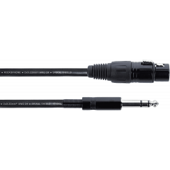 Cordial Câble audio XLR femelle / jack stéréo - 1,5 m - Vue 1