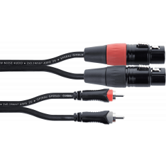 Cordial Câble audio double XLR femelle / RCA 3 m - Vue 1