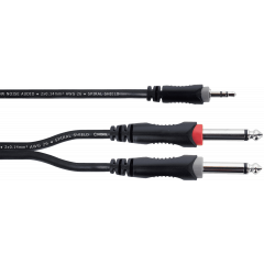 Cordial Câble Y bretelle mini-jack stéréo / 2 jacks mono 3 m - Vue 1