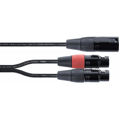 Cordial Câble Y bretelle XLR mâle / 2 XLR femelle 30 cm - Vue 1