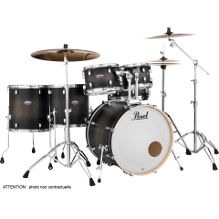 Pearl Decade Maple rock 6 fûts Satin Black Burst - Vue 1